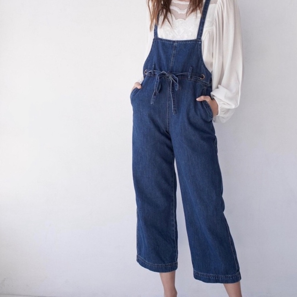 Free People Denim Overalls
